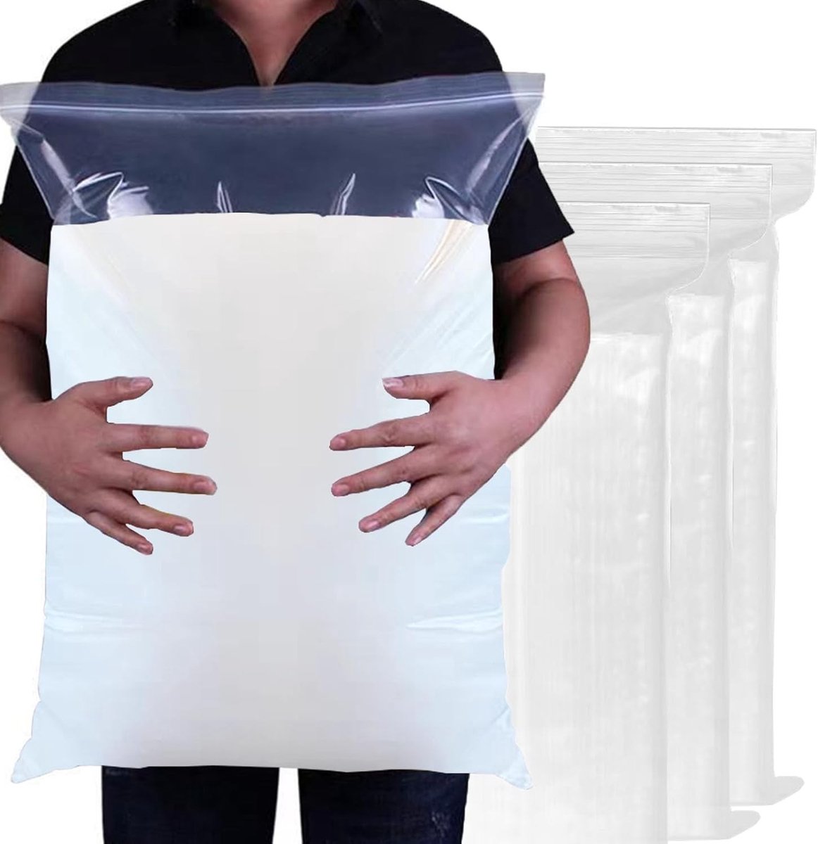 Grote Ruimtebesparende Plastic Zak - Transparant - 60 x 90 cm - Waterdichte Opbergzak voor Kleding en Toebehoren