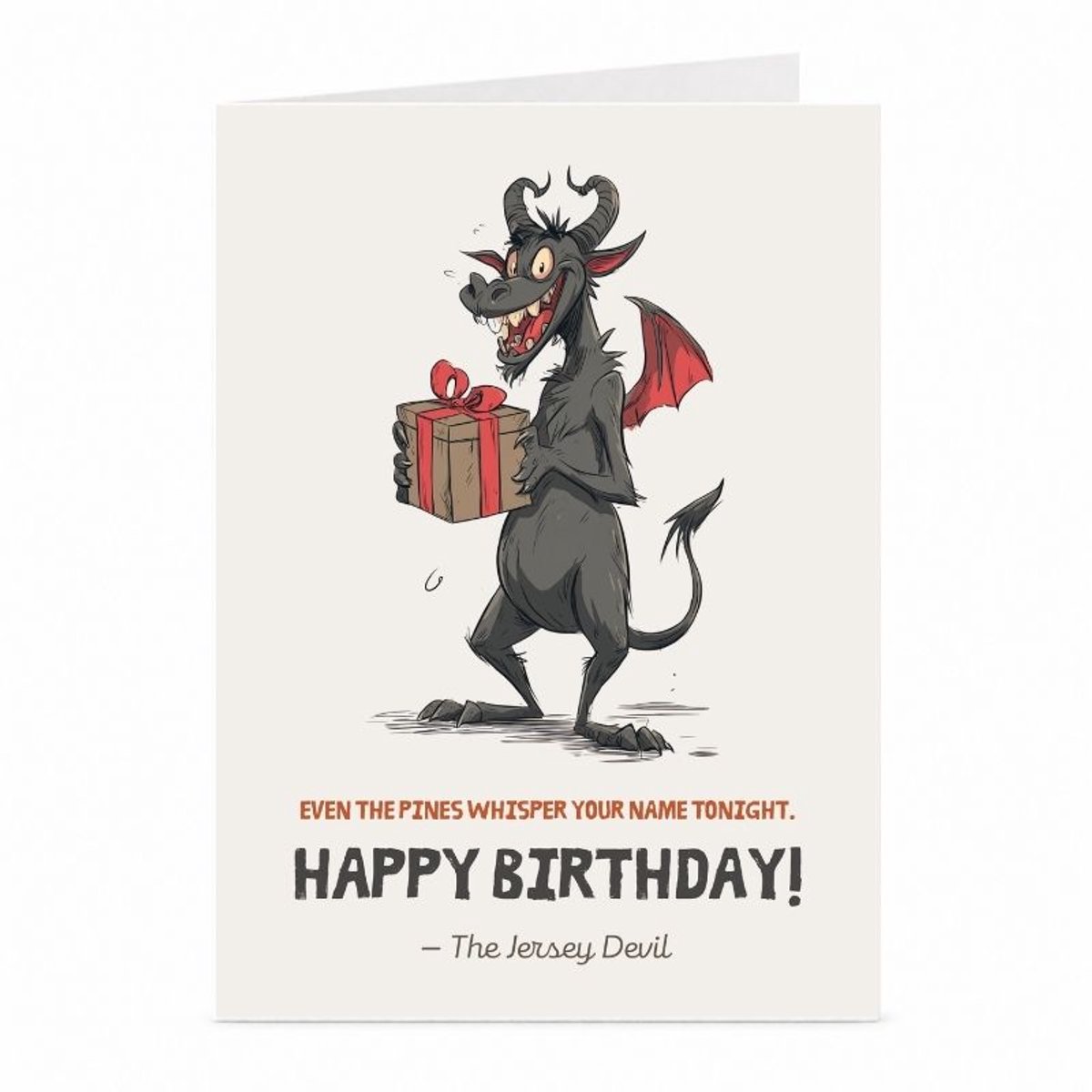 Jersey Devil - Verjaardagskaart - JustTheCardGuy - A6 met envelop