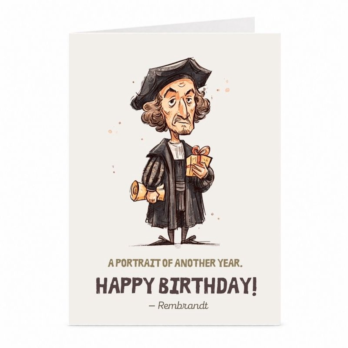 Rembrandt - Verjaardagskaart - JustTheCardGuy - A6 met envelop