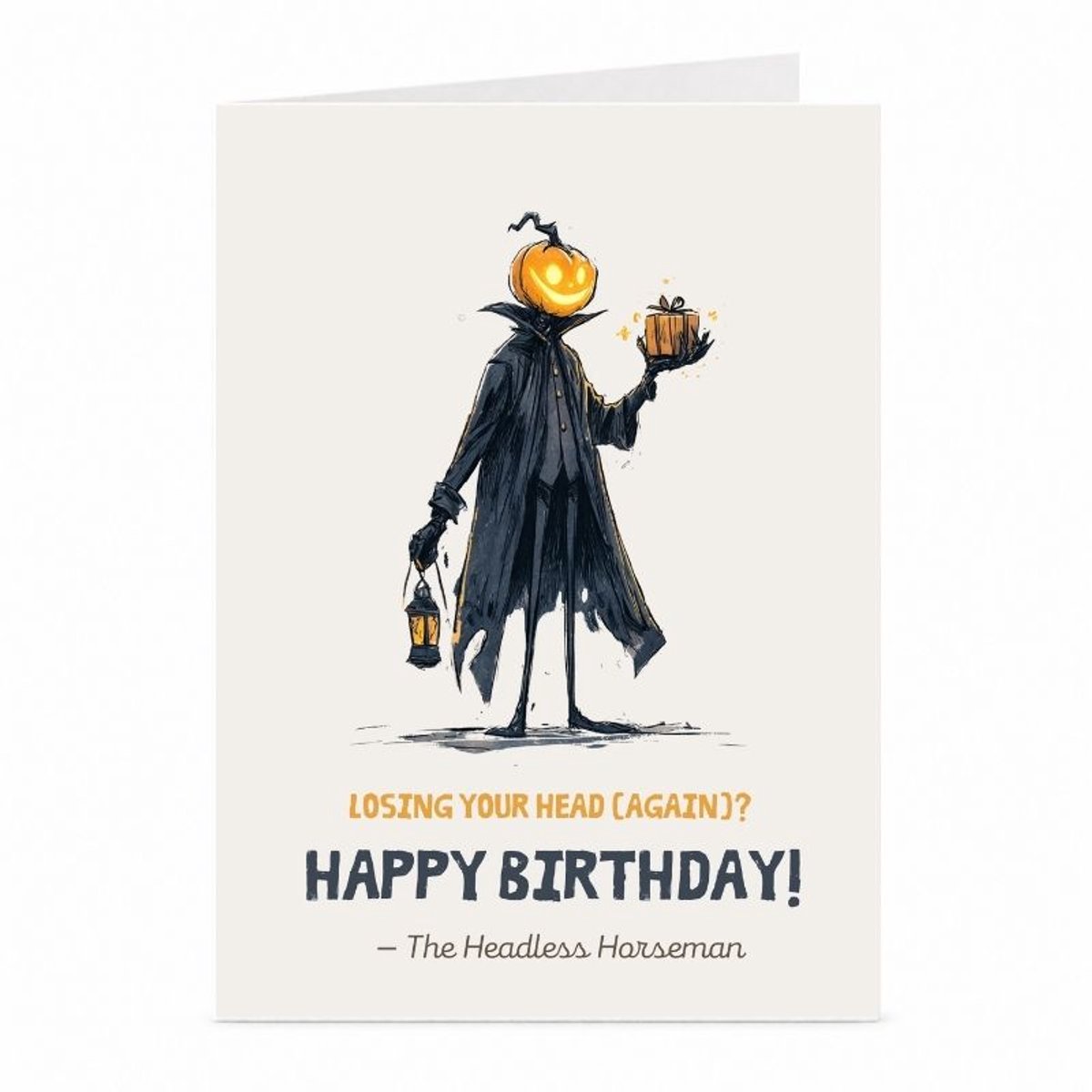 Hoofdloze Ruiter - Verjaardagskaart - JustTheCardGuy - A6 met envelop