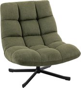HOMCOM Fauteuil - Draaibare Accentstoel - Relaxstoel - Groen