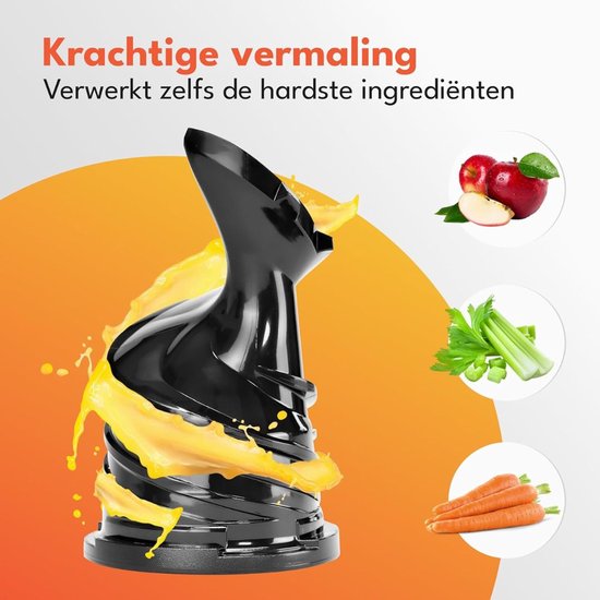 TYR® Slowjuicer - Sapmaker voor Groente & Fruit - Cold Press Juicer - Zwart - 21cm x 20cm x 44cm van Tyr — afbeelding 5