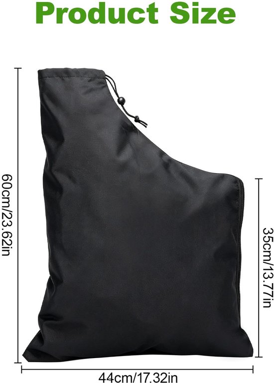 Opvangzak bladzuiger 44 x 60 cm - met ritssluiting - stevig materiaal - eenvoudig legen - ShopVlot — afbeelding 5