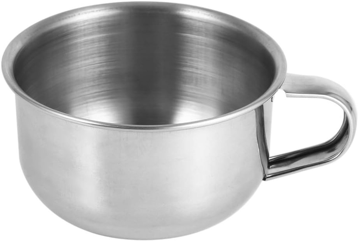 Stainless Steel Scheerkom voor Mannen, Scheerzeep Kom, Scheeraccessoires en Schuimtool voor Perfecte Scheerervaring