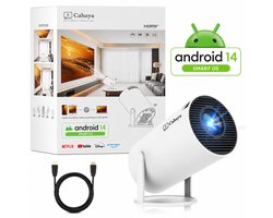 Cahaya 2026 vernieuwd model + Gratis HDMI kabel- Pro versie - Mini Beamer - mini projector - draagbare beamer - projector / beamer - Geïntegreerd Android 12.0 systeem - Screen mirroring smartphone - Home cinema