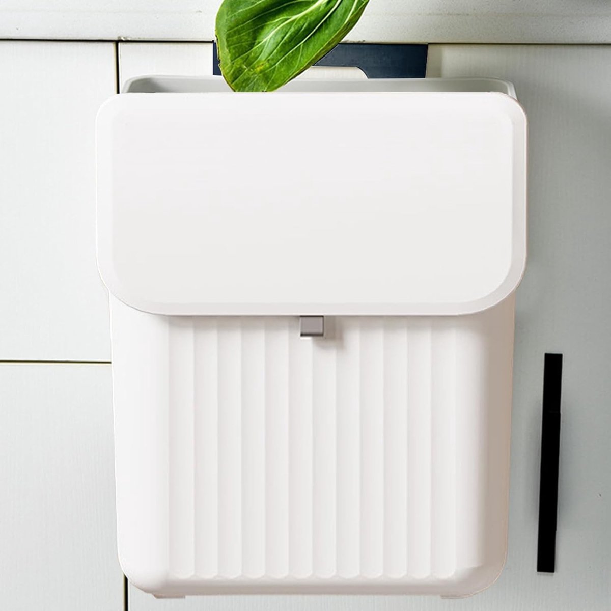 Afvalbak met Deksel, 9 Liter, Organische Afvalbak, Hangende Afvalverzamelaar, Waterdichte Compostbak voor Keuken en Caravan, Ideaal voor Keuken en Kast
