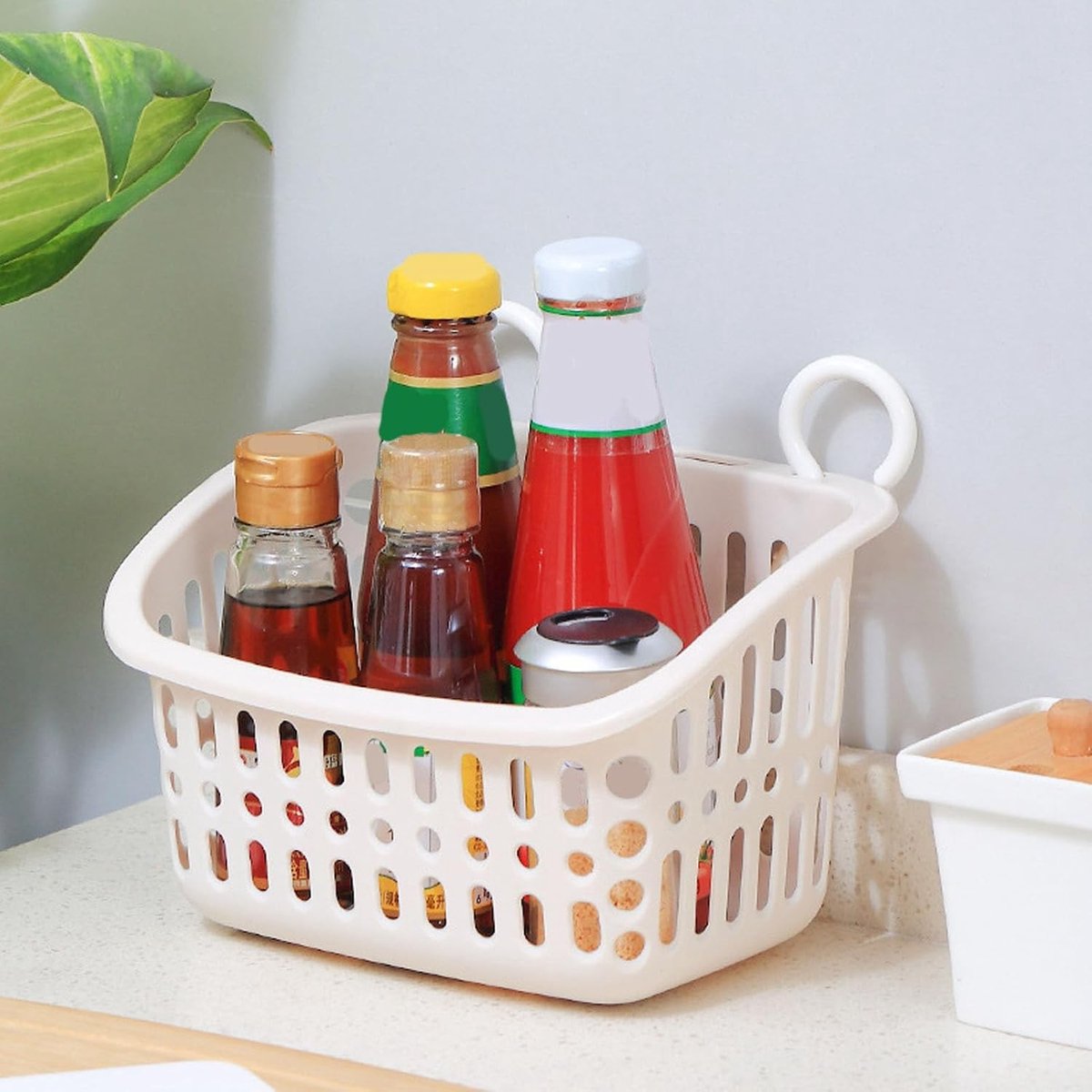 Hanging Shower Caddy van Plastic voor Badkamer en Keuken - Ruimtebesparende Opbergmand met Afvoergaten voor Shampoo, Conditioner en Zeep