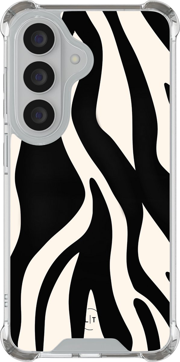 Shockproof hoesje - Geschikt voor Samsung Galaxy S26 - Zebra - Extra sterke case - TPU/polycarbonaat - Print / Illustratie - Zwart, Transparant