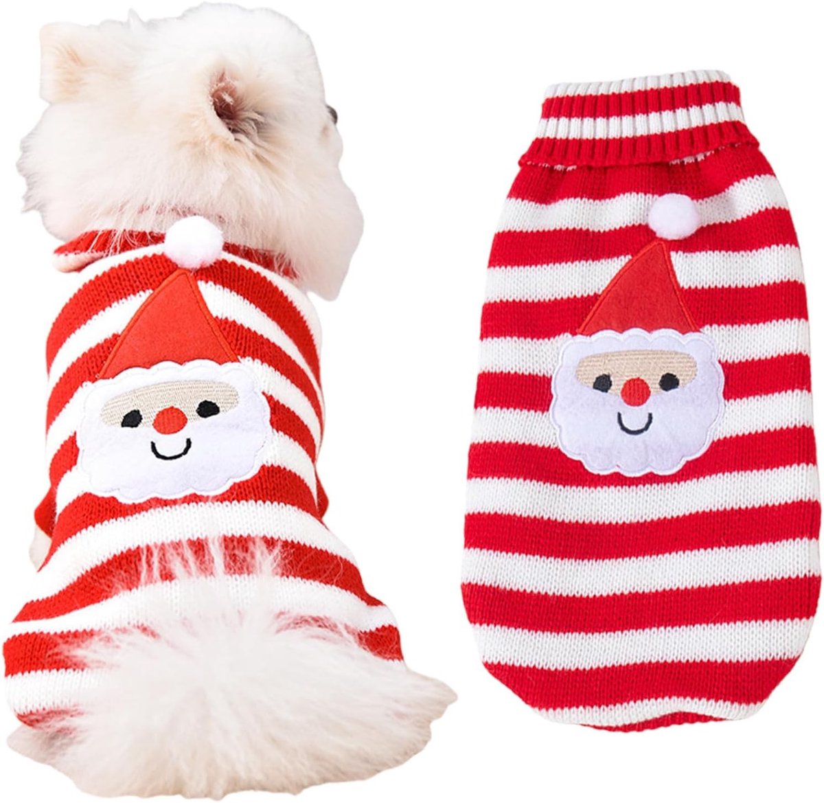 Hondensweater voor Kerst, Turtleneck Puppy Trui voor Kleine, Middelgrote en Grote Honden, Winterkleding voor Koude Weer