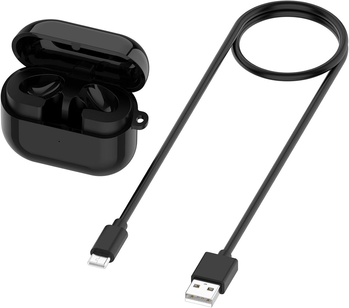 Oplaadcase voor Draadloze Oordopjes Geschikt voor Galaxy Buds 3 - Oplader Box, Oordopjes Accessoires, Draadloze Oordopjes Case (Zwart)