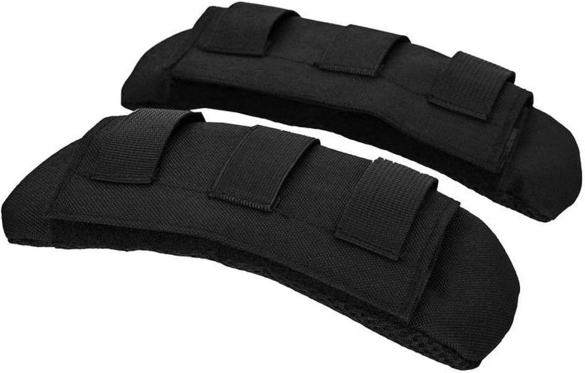 Schouderpadding met Bevestiging voor Rugzak en Tas, Katoen, Zilver, Set van 2 voor Extra Comfort en Ondersteuning