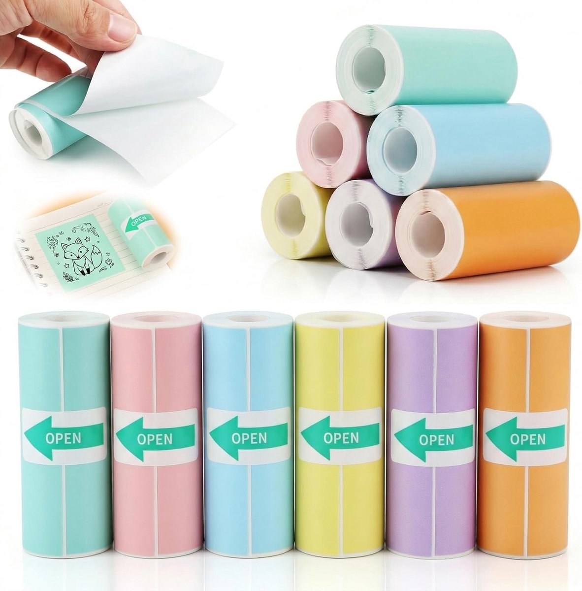 Zelfklevend Thermisch Papier voor Thermische Printers - Ideaal voor Stickers, Labels en Bonnen