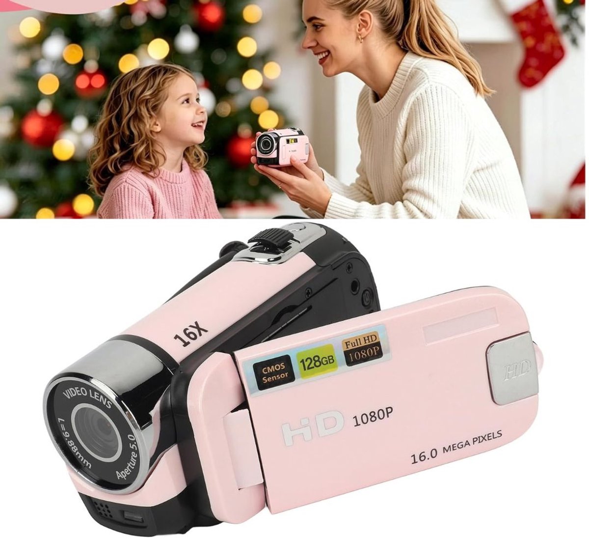 CRLYN® Vlog Camera voor Beginners - Videocamera voor Kinderen - Handycam