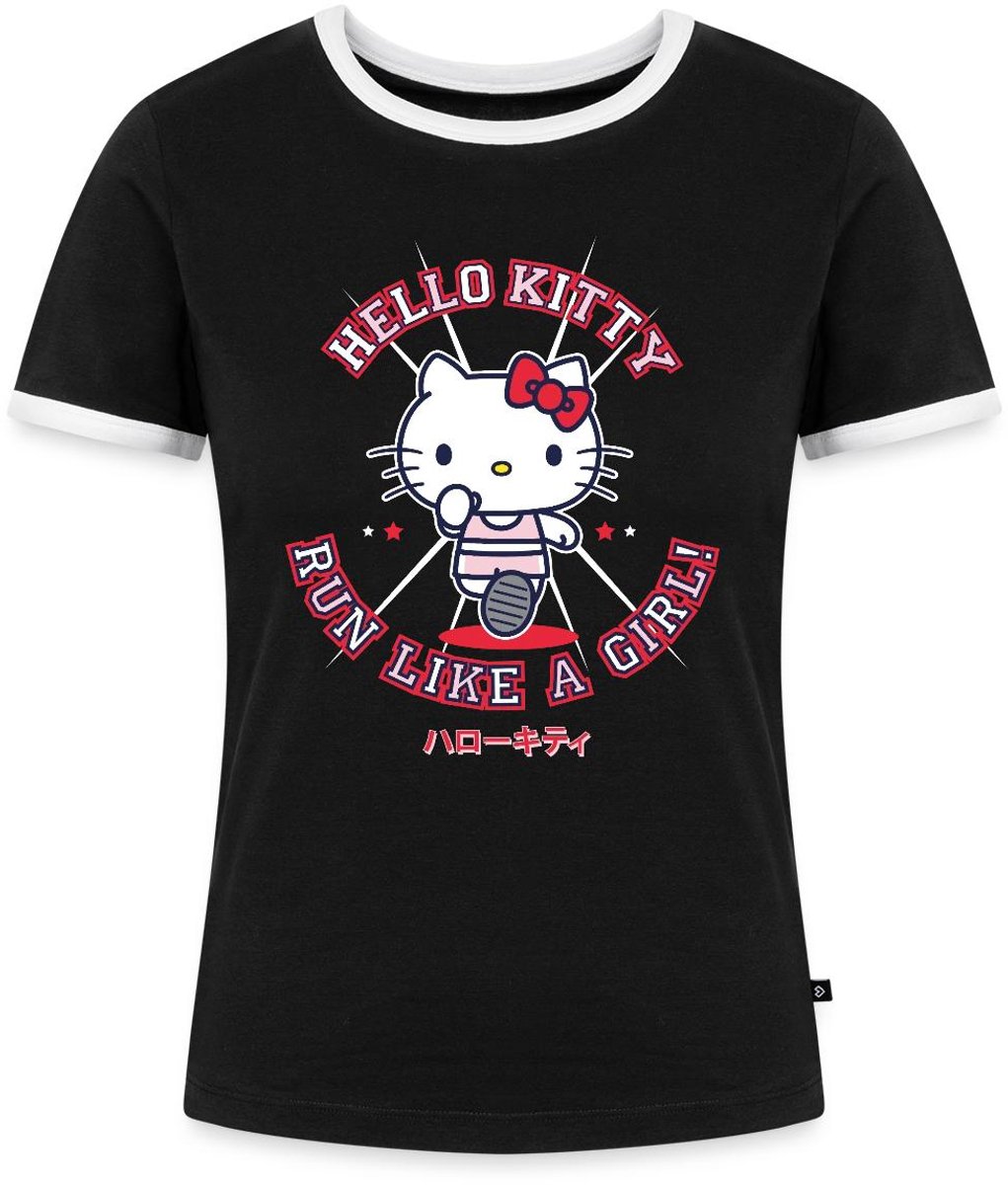 Hello Kitty Run Like A Girl Vrouwen Contrast Shirt