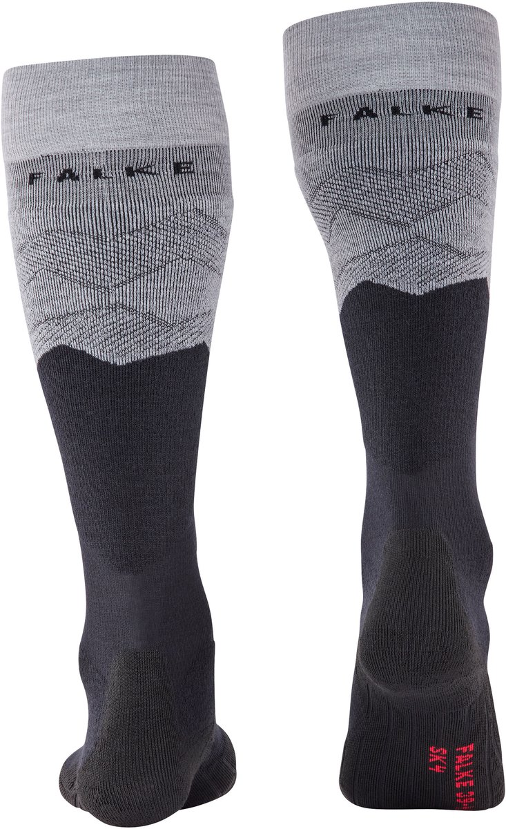 FALKE SK4 Trend warm dun wol functioneel materiaal skisokken dames Zwart