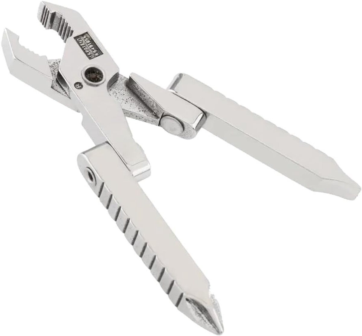 Compacte Multitool met Mini Tangen, 6-in-1 EDC Mes voor Sleutelhanger, Vouwbare RVS Multifunctionele Pliers en Schroevendraaier voor Outdoor, Hiking en Kamperen