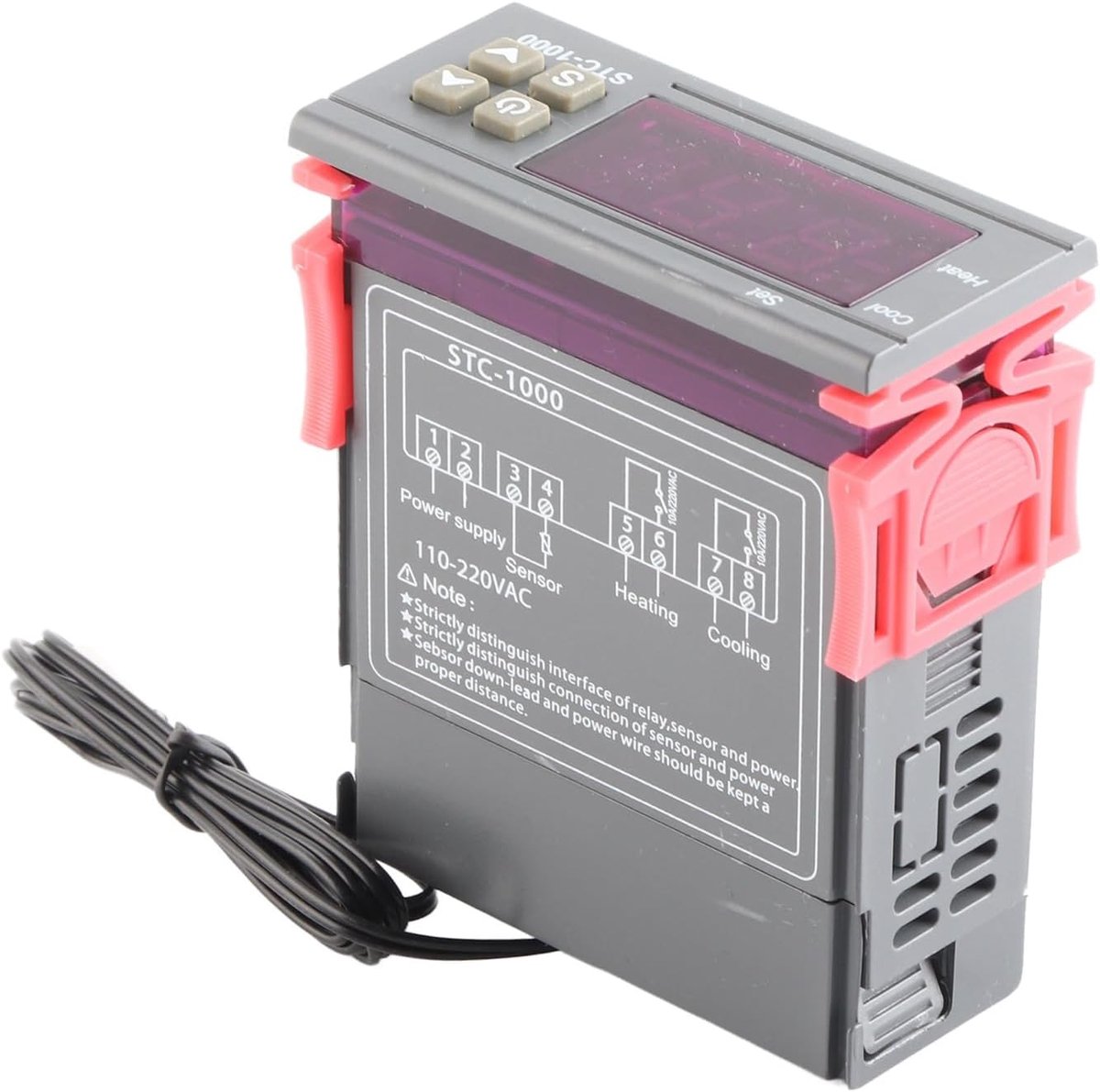 Universal Digital Temperature Controller Fahrenheit STC-1000 Digital Thermostat Cooling and Heating Thermostat - ShopVlot