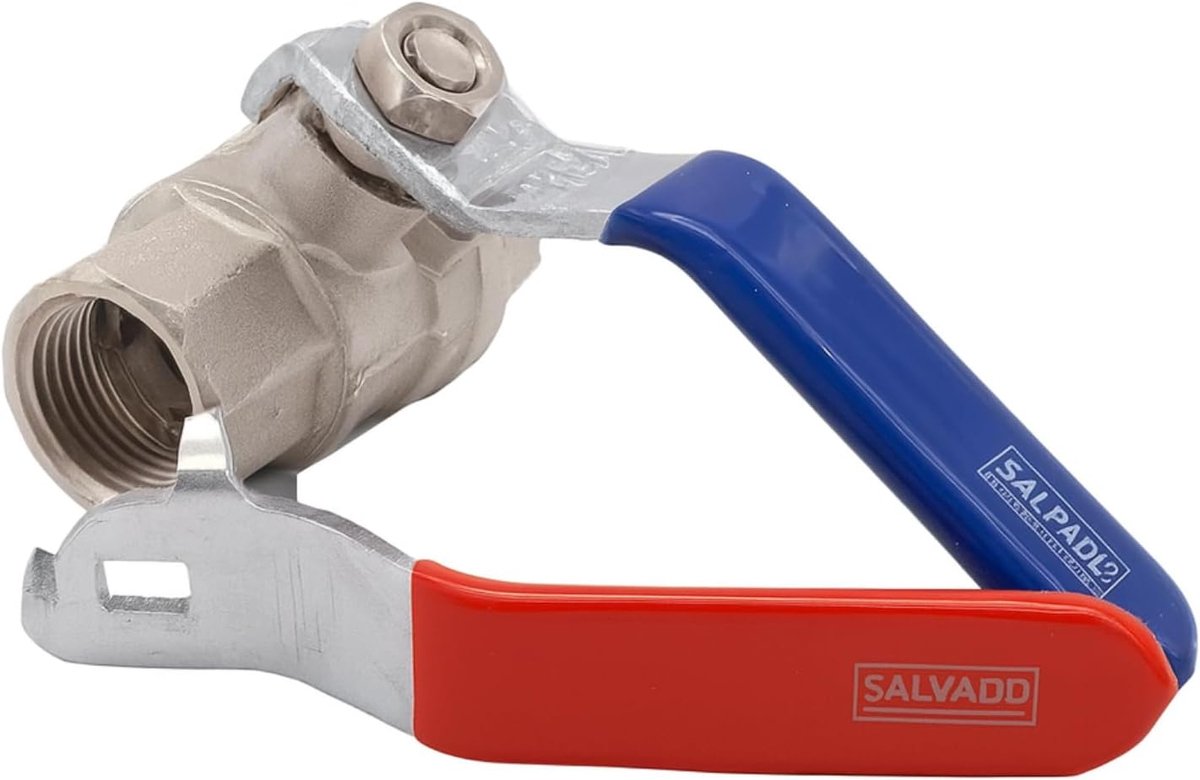 WRAS Goedgekeurd 1" Vrouwelijke x Vrouwelijke Hendel Kogelkraan - Rood & Blauw Handvat Water Isolatie Valve - ShopVlot