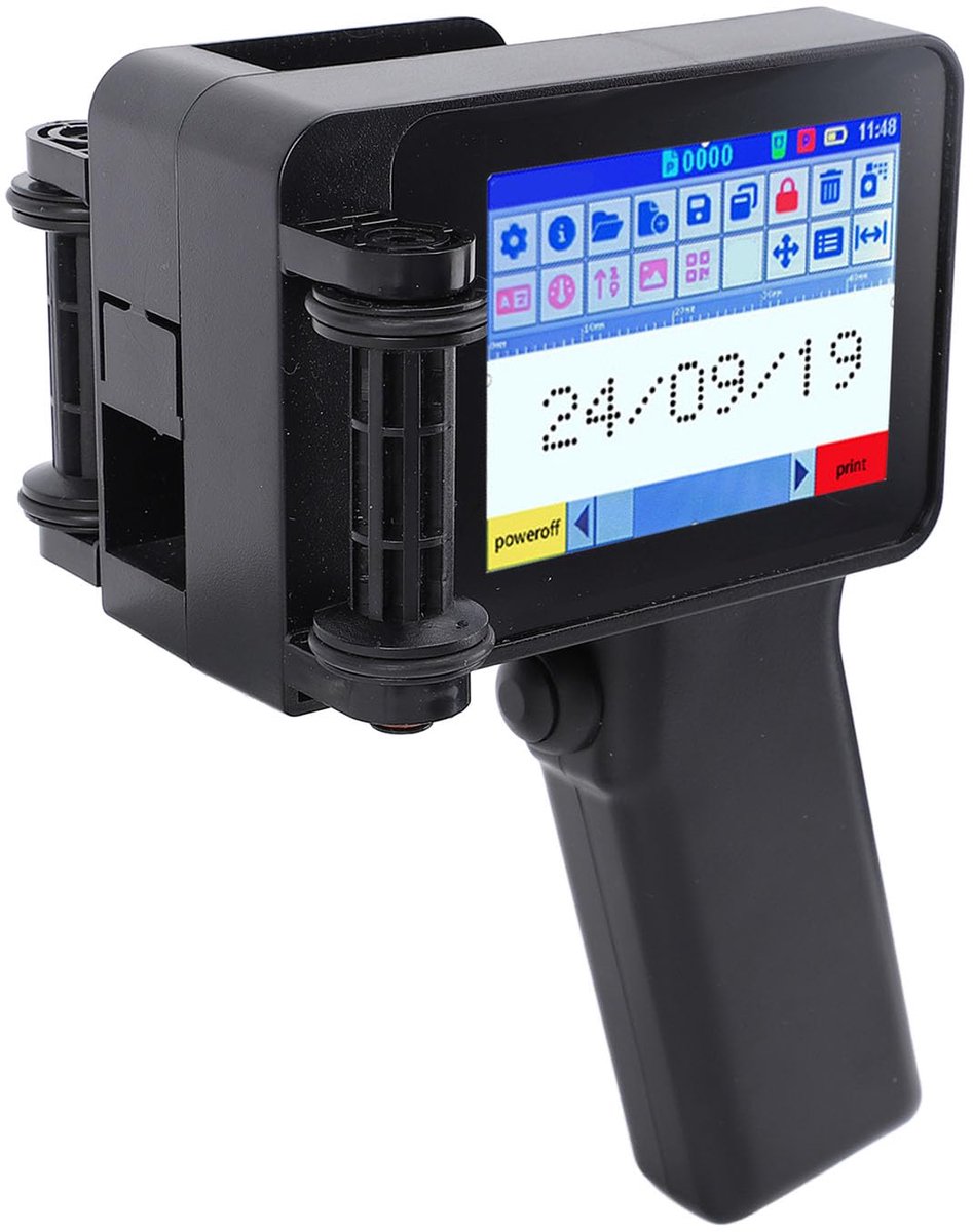 Mini Handheld Inkjet Printer Pistool Draagbaar met HD LED 4.3in Touchscreen N6 Zonder 12,7 Mm voor QR -code Barcode - ShopVlot