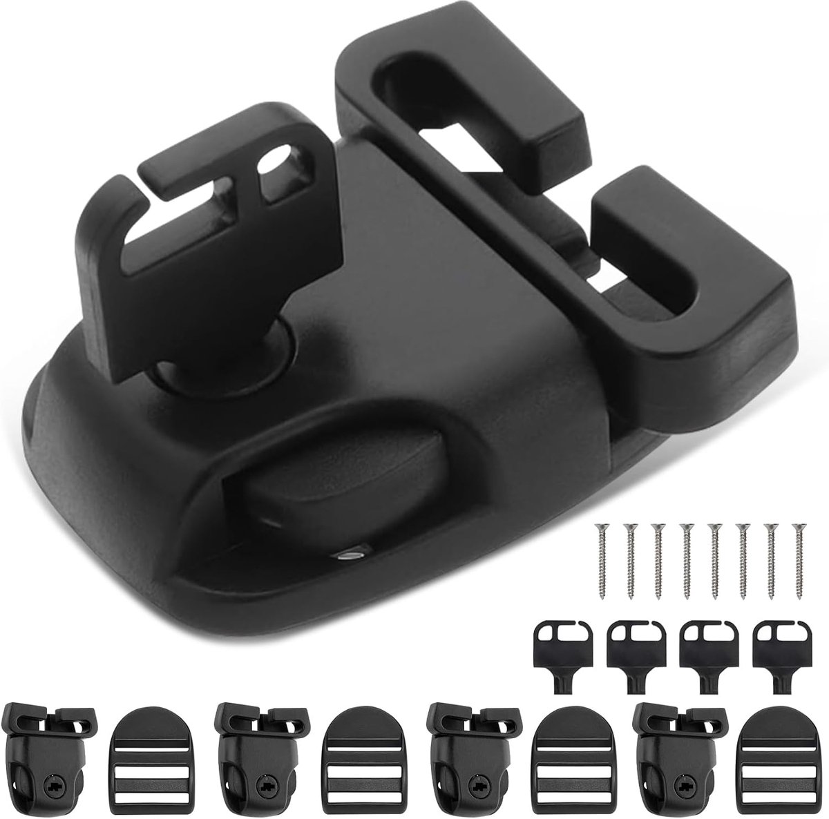Whirlpool-afdekkingsclips, 4-delige set spa-whirlpool-afdekclips met sleutel, schroeven en schuifgesp - ShopVlot