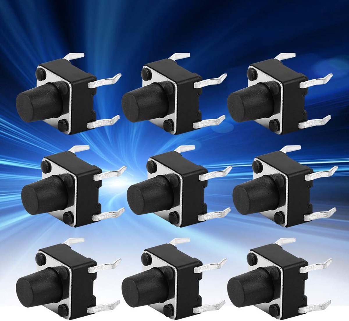 100pcs Key Switch Micro Panel Pcb Momentary 6x6x7mm Tactile Push Button Mini Micro Key Switch Accessories for PCB Board - ShopVlot