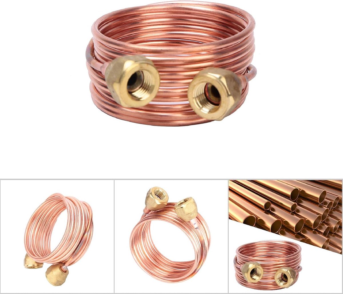 SnelShoppen - Flexibele Koeltube Koper Tube 2.8mm G1/4" (2000mm) - Capillair Buis voor Koeltechniek met Hoge Temperatuur- en Corrosiebestendigheid
