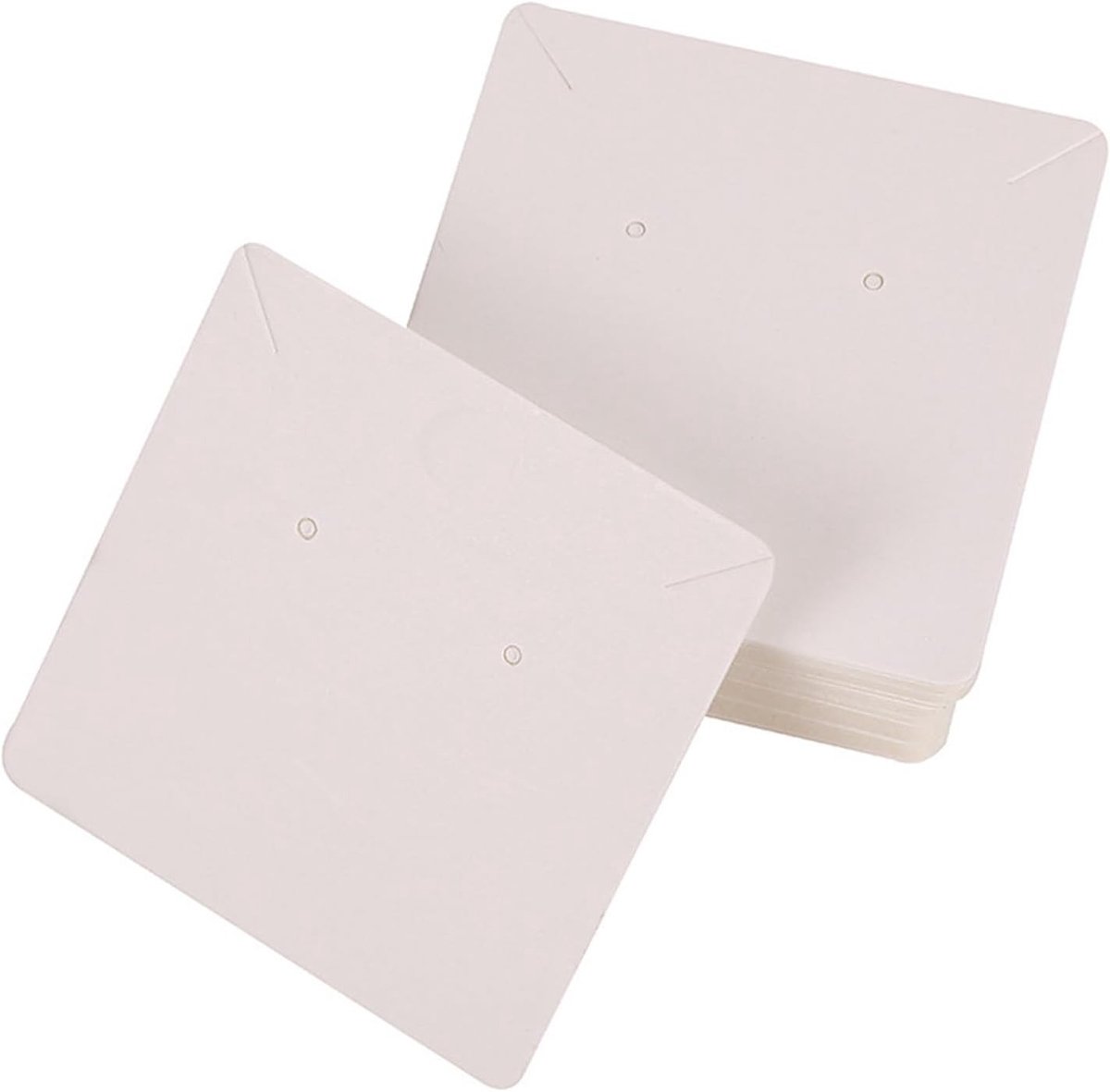 Earring Cards 6 x 6 cm - 100 Stuks voor het Presenteren van Oorbellen en Sieraden