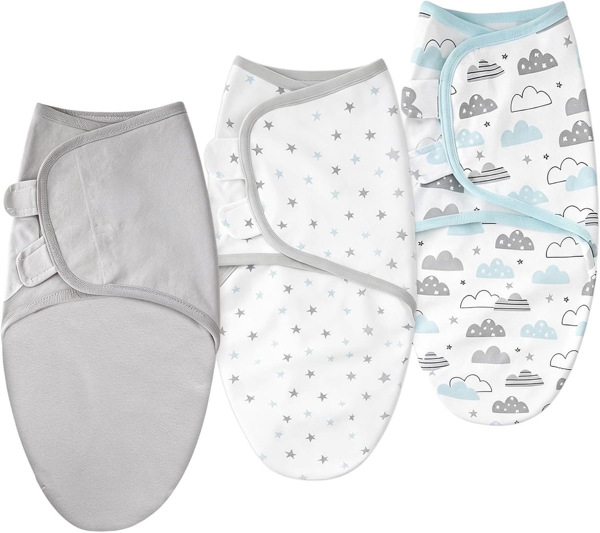 Zachte en Ademend Swaddle Dekentje van Katoen, Verstelbare Luiers voor Pasgeborenen, Comfortabel en Absorberend, Must-Have voor Nieuwe Ouders