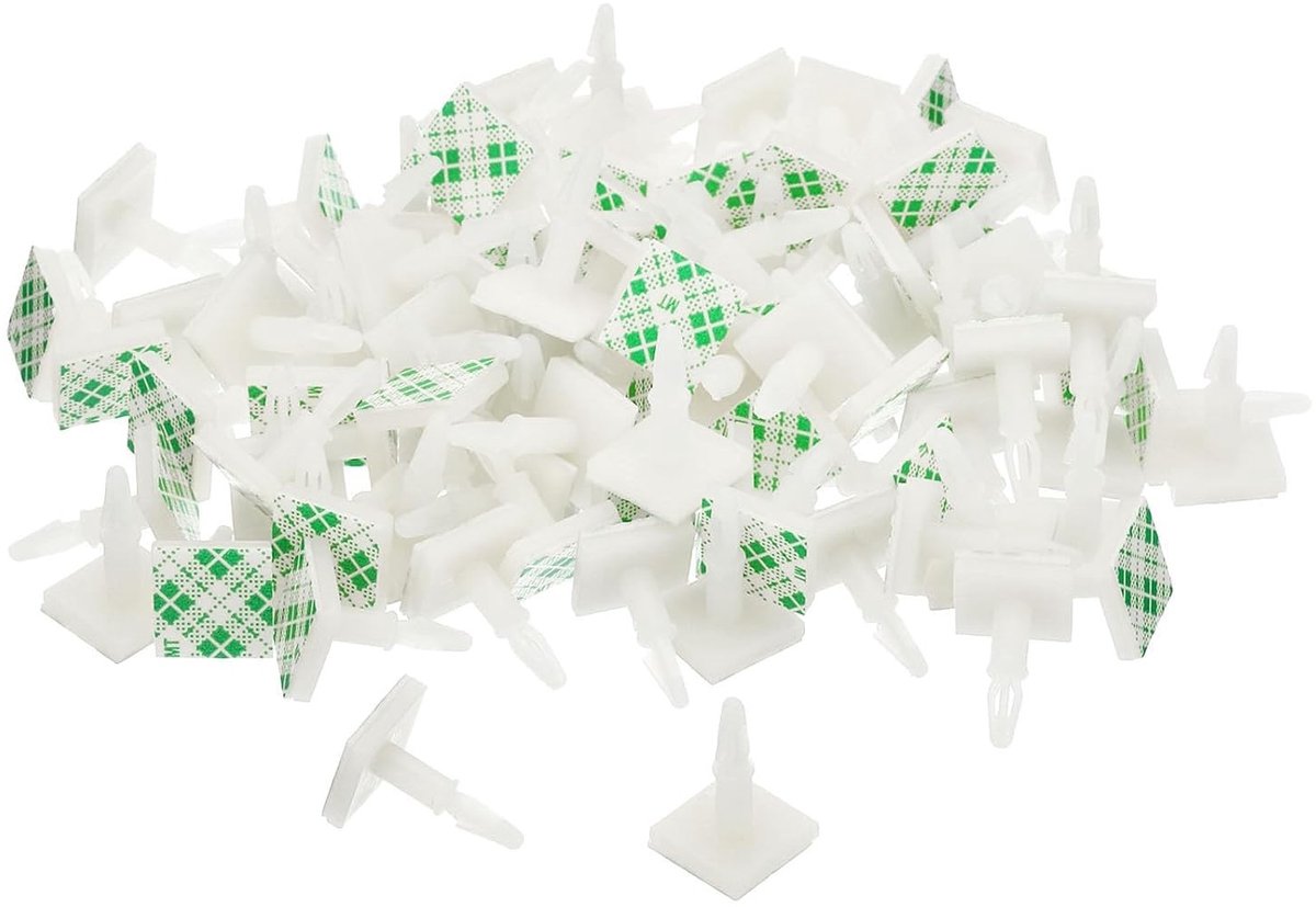 Kleverige PCB-afstandhouders - 100 stuks plastic isolatoren voor printplaten, 1,1 cm kolomhoogte, ideaal voor PC-borden en elektronica montagematerialen