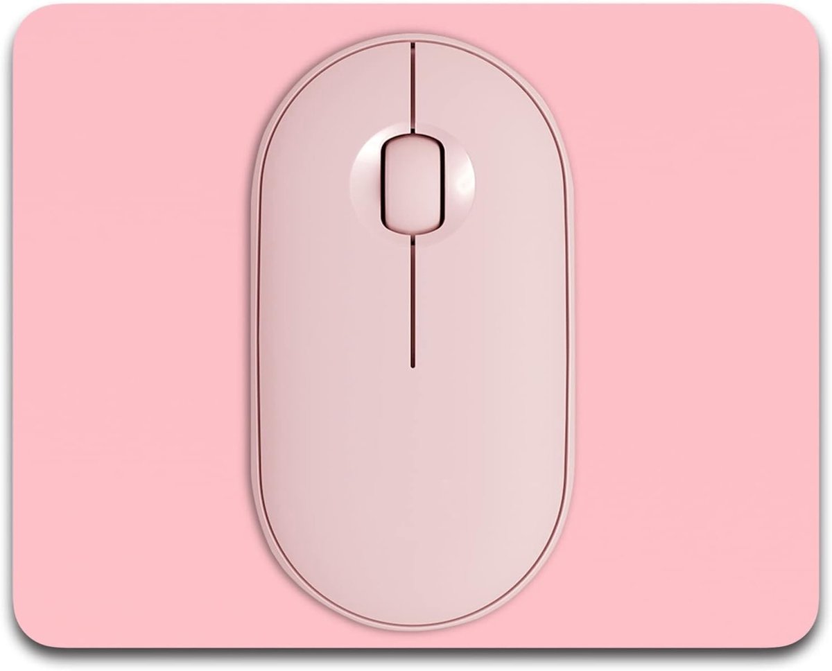 Kleine Muismat 5 x 6 Inch - Dikke Rubber, Antislip, Wasbaar, Ideaal voor Gaming, Laptop en Thuisgebruik, Roze