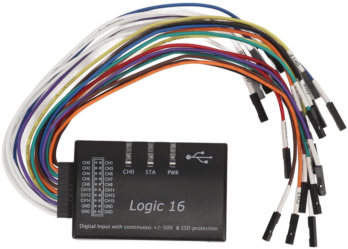 16-kanaals Logic Analyzer met 100 m Sampling Snelheid en ESD Bescherming voor Logische Analyse en Signaalmeting