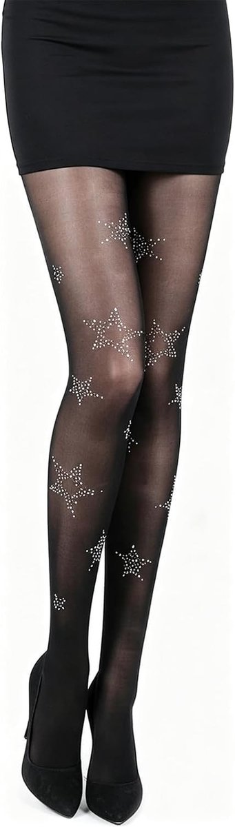 Netpanty voor dames met sterpatroon, transparant en sexy retro ontwerp, ideaal voor Halloween, carnaval en cosplay evenementen