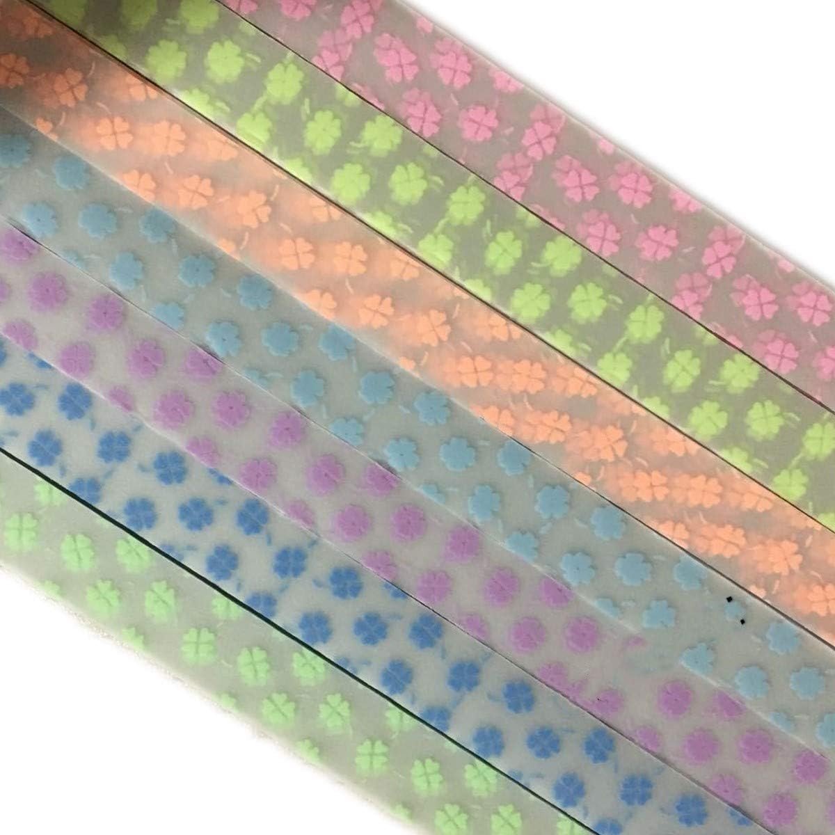 Glow in the Dark Origami Papier Vouwstrips met Lucky Star en Hartontwerpen - 7 Kleuren, 210 Vellen voor Creatieve Projecten en Decoratie