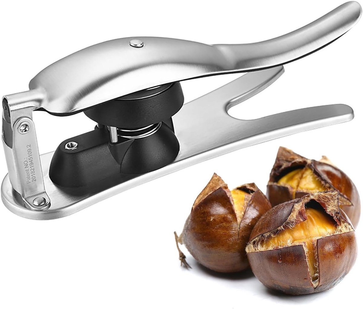 Ergonomische Kastanje Kraker van RVS, Handige en Draagbare Kastanje Cutter voor Keuken Gebruik, Ideaal voor Koken en Bakken