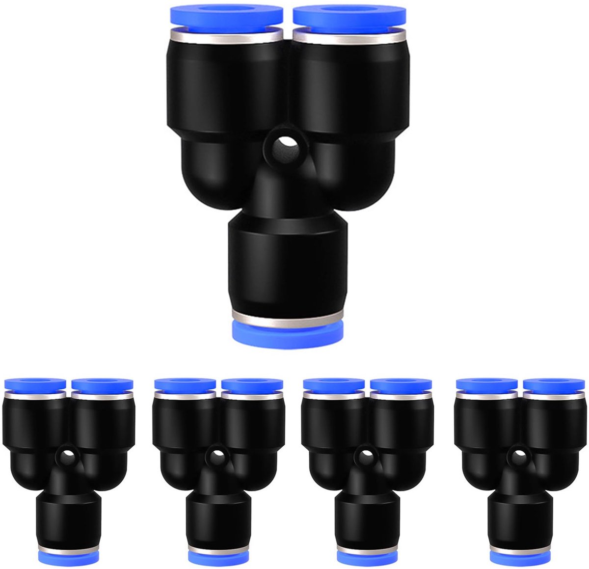 Pneumatische koppelingen set 16 mm - Y-aansluiting met 3 weg - Snelle kunststof koppelingen - ShopVlot