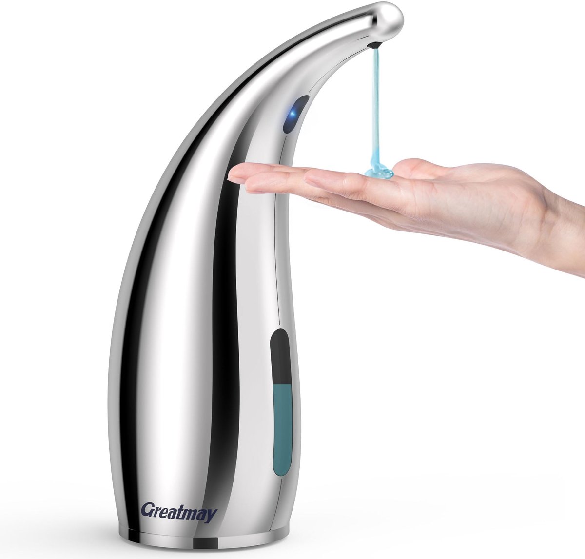 Automatische zeepdispenser 350 ml - rubber zwart - kunststof - ideaal voor badkamer en keuken - ShopVlot