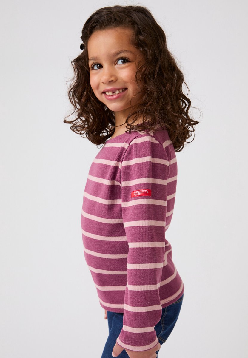 Damart - Thermolactyl kindershirt met zeemansstrepen - Kinderen - Roze - 12 JAAR