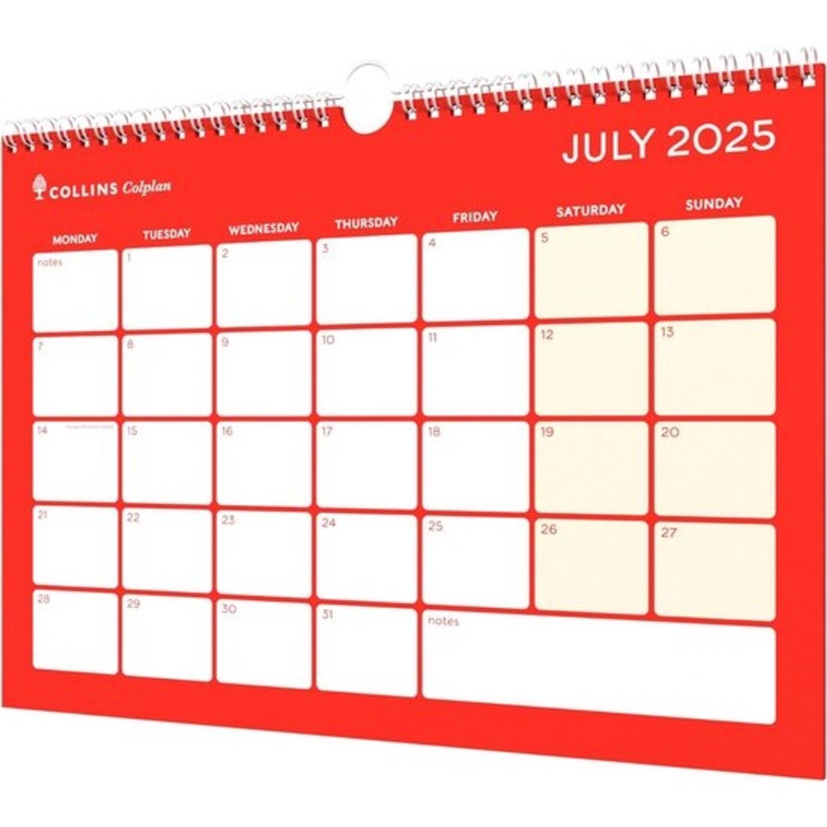 Wandkalender 12 Maanden Midden/Academisch Jaar 2025-2026 - Memo Maandplanner A4
