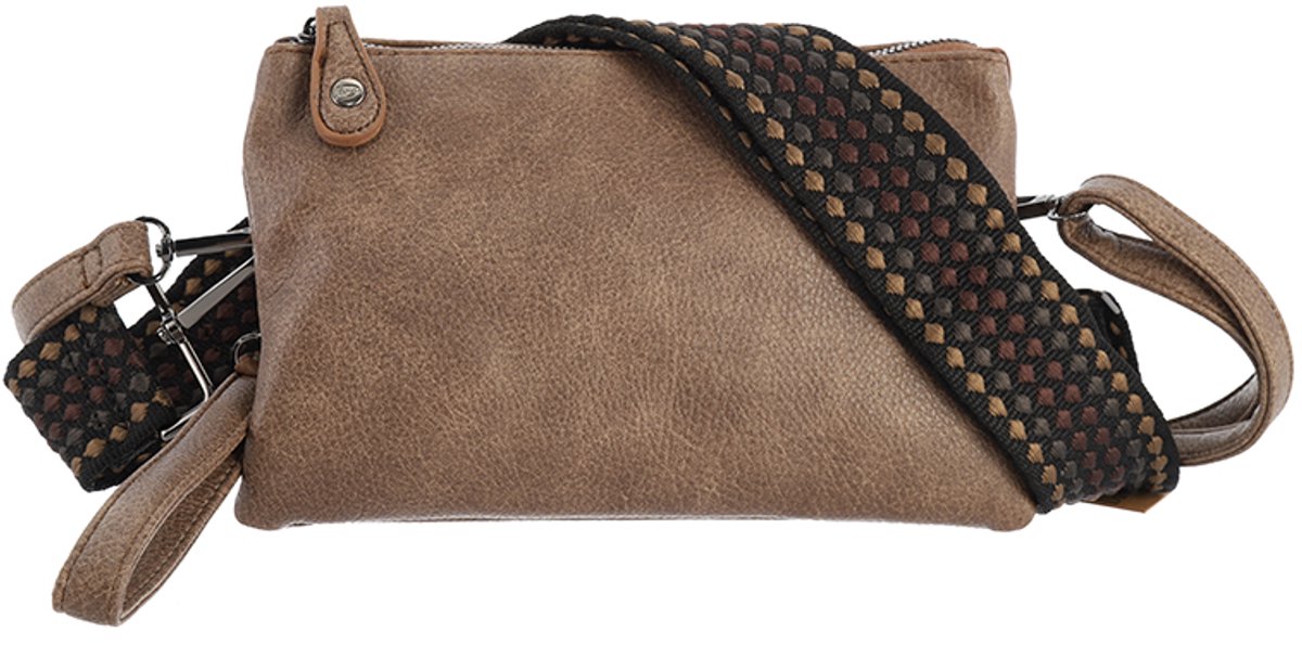 I'm Dutch Dark camel New York Schoudertasje - OLT18795
