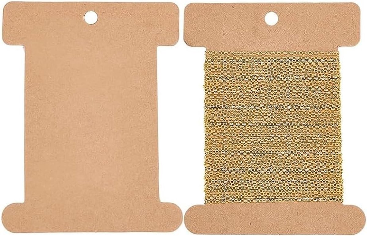 50 Stuks Kraft Kartonnen Spoel Organizer voor Creatieve Projecten en Naaiopslag - Draadhouder voor Borduren en Weven