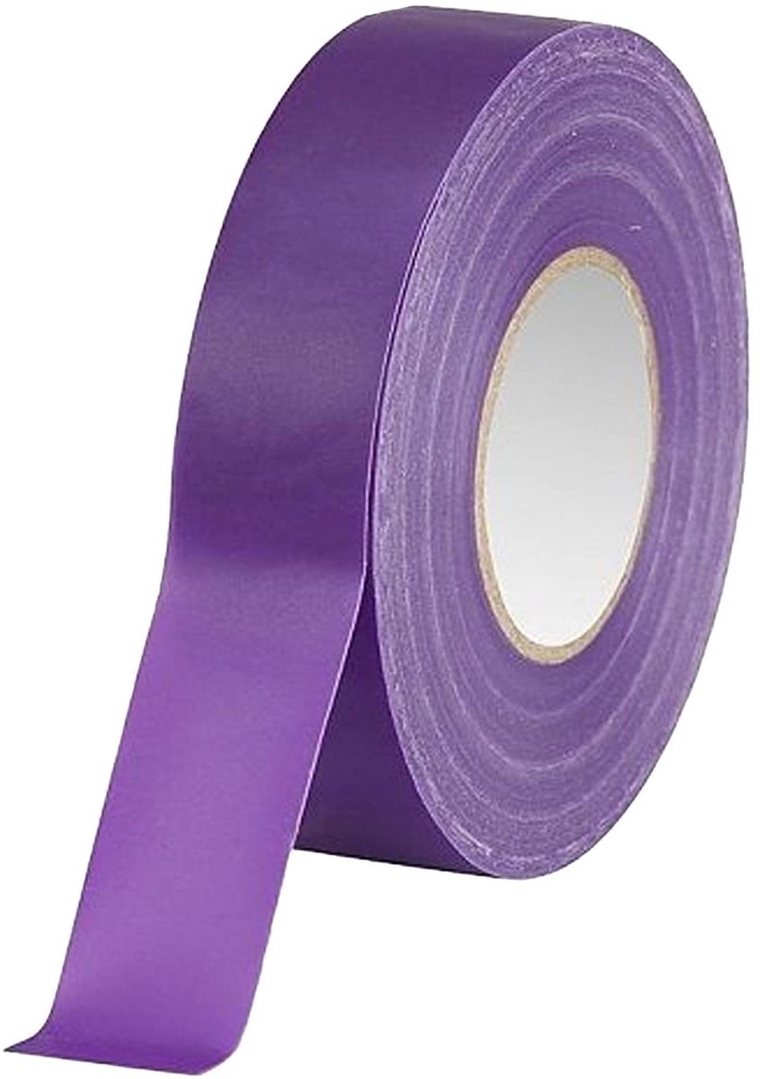 Isolatietape - Elektrische band - Elektrische installaties - Vochtbestendig - 20 meter - Paars