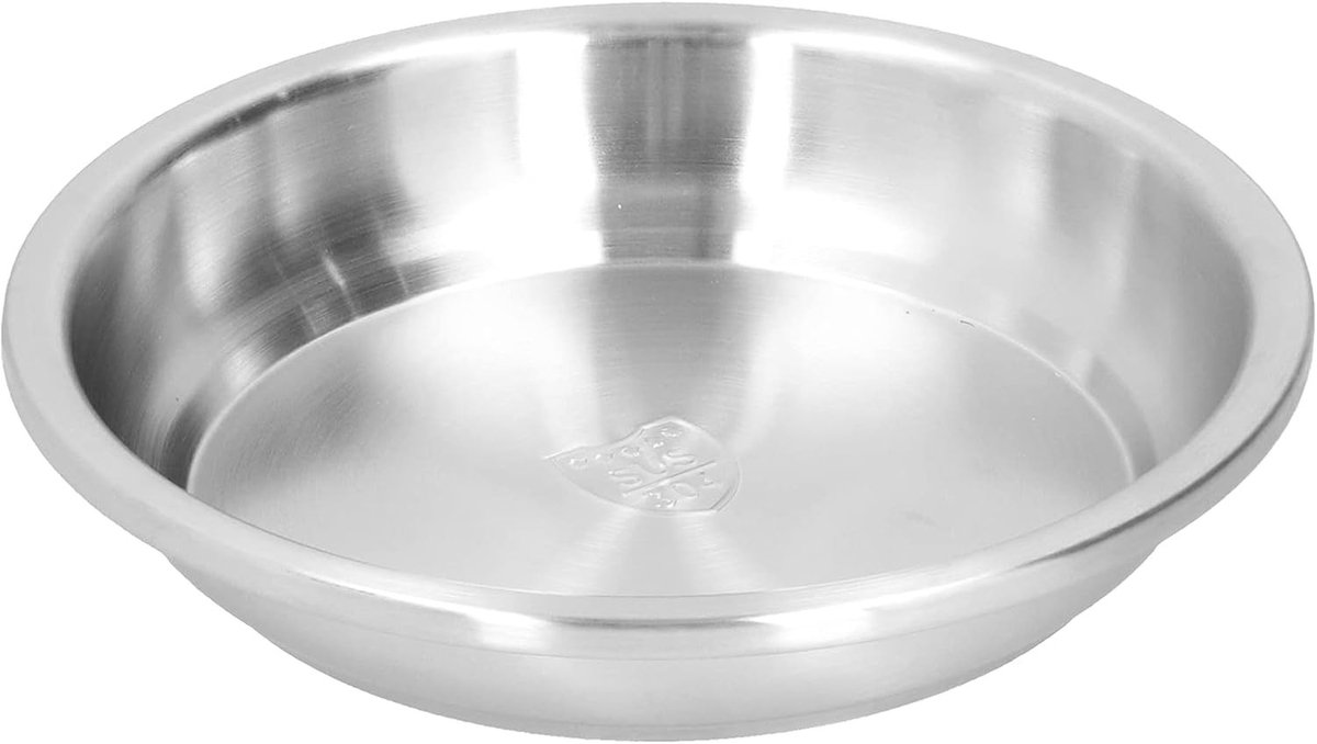 Diepe Ronde Roestvrijstalen Schotel voor Kamperen, Buitenfeest en Keuken - 26 cm, Duurzaam en Makkelijk Schoon te Maken