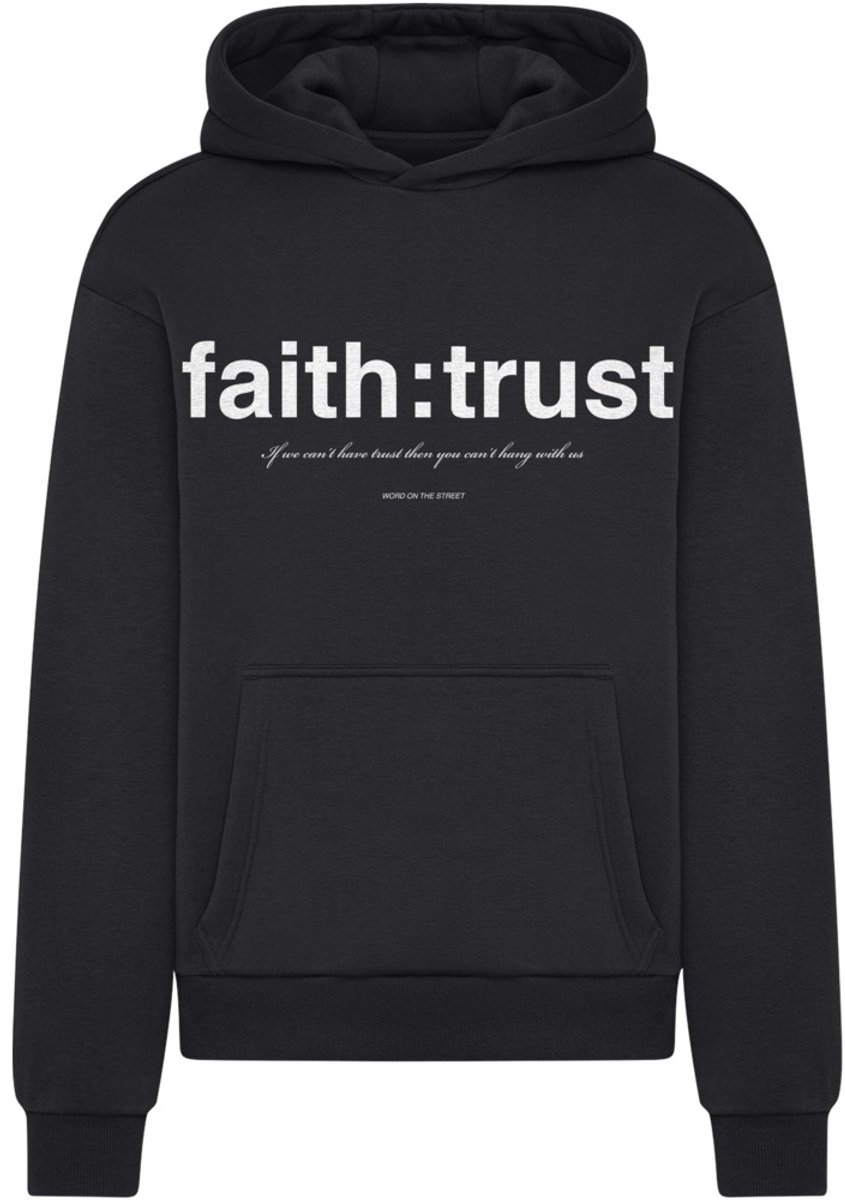 Mister Tee Faith And Trust Fluffy Hoodie/trui XS Zwart