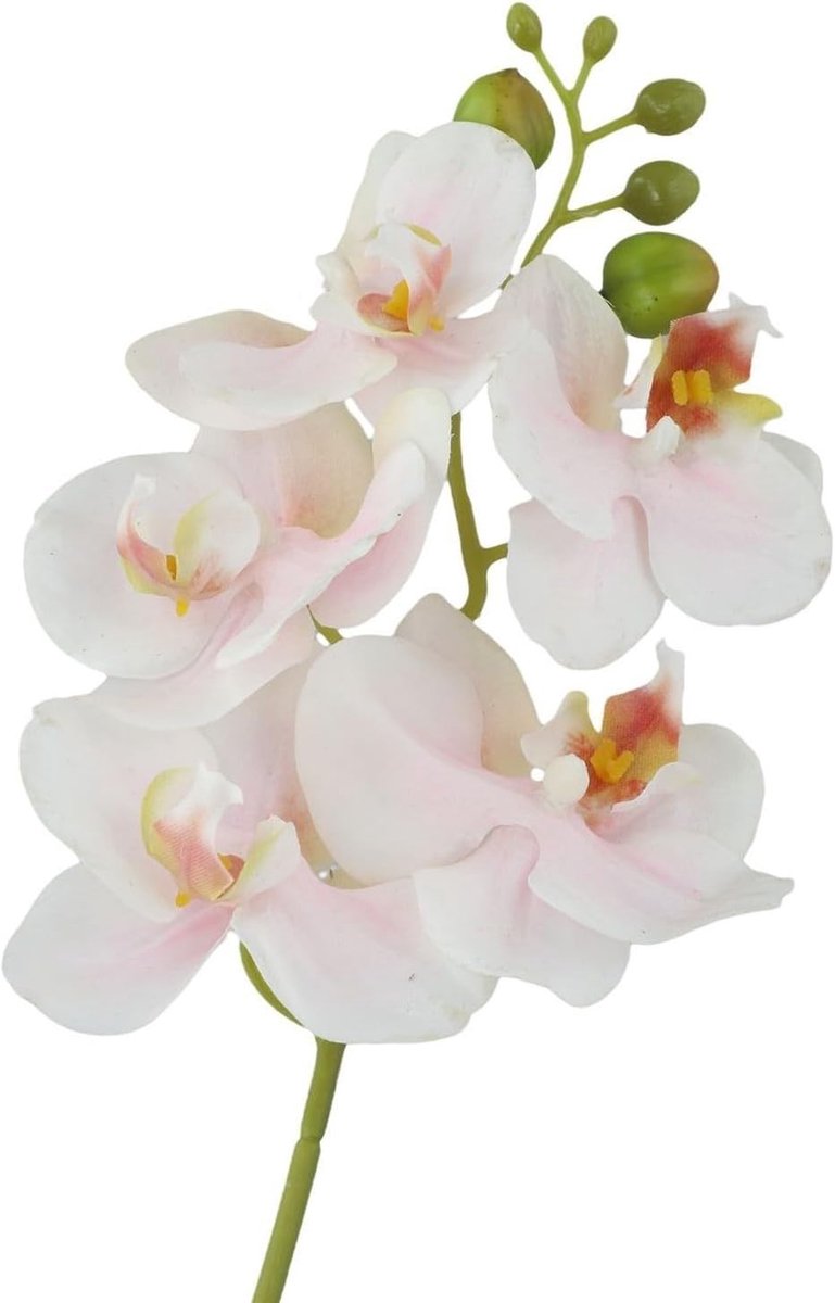Realistische Kunstorchideeën, 45 cm Phalaenopsis Silk Bloemen voor Thuis en Kantoor, Perfecte Vaasdecoratie en Nepplant Versiering (Lichtroze)