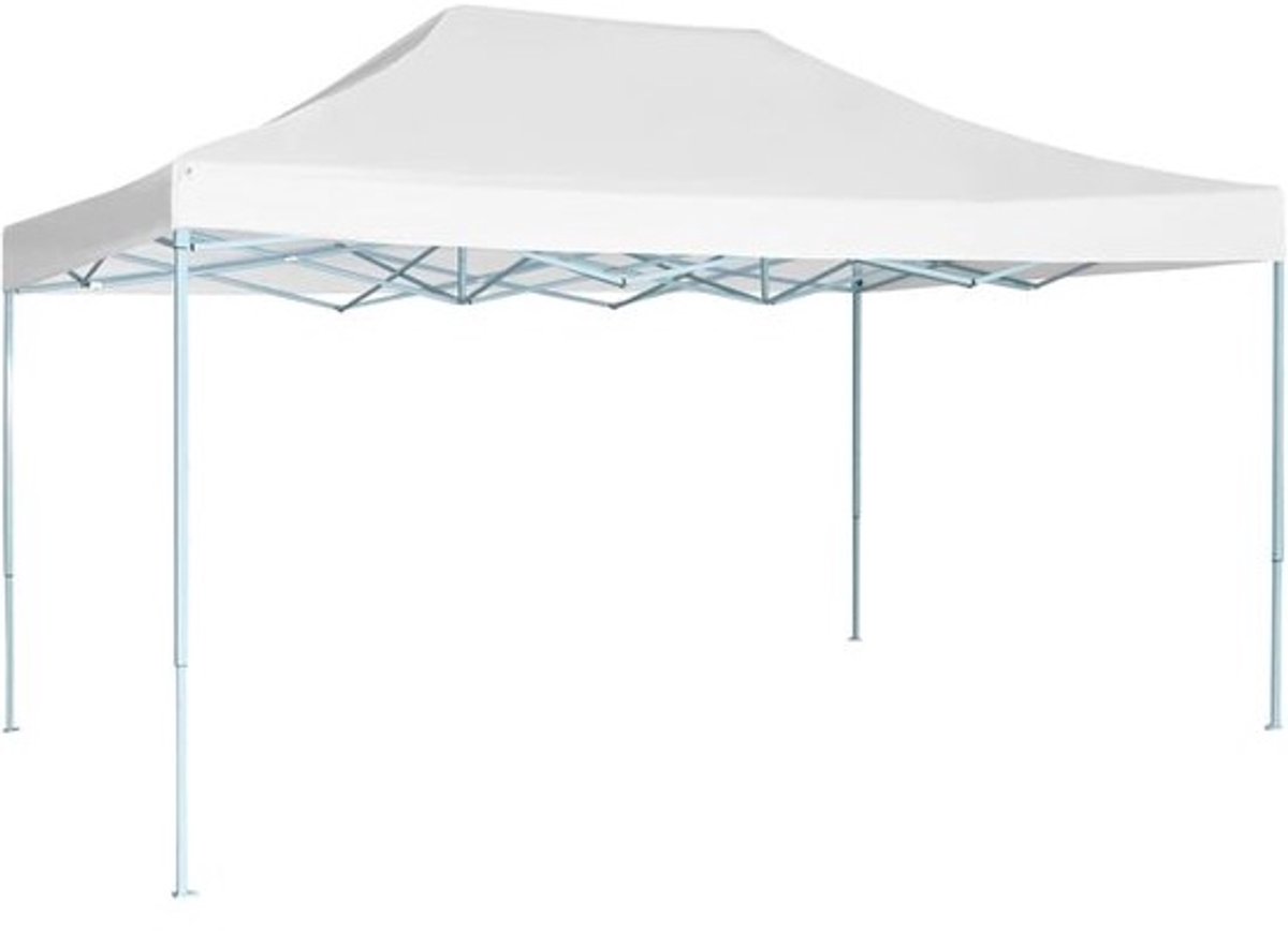 Opvouwbare Partytent 3x4,5 meter Wit - Waterdicht Tuinpaviljoen voor Feesten en BBQ