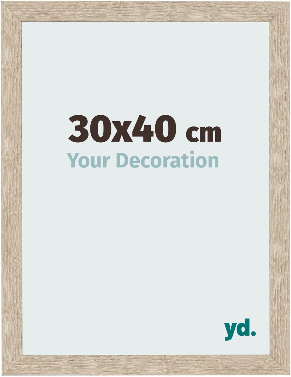 Your Decoration - Fotolijst 30x40 cm - MDF - Sonoma Eiken - Bologna