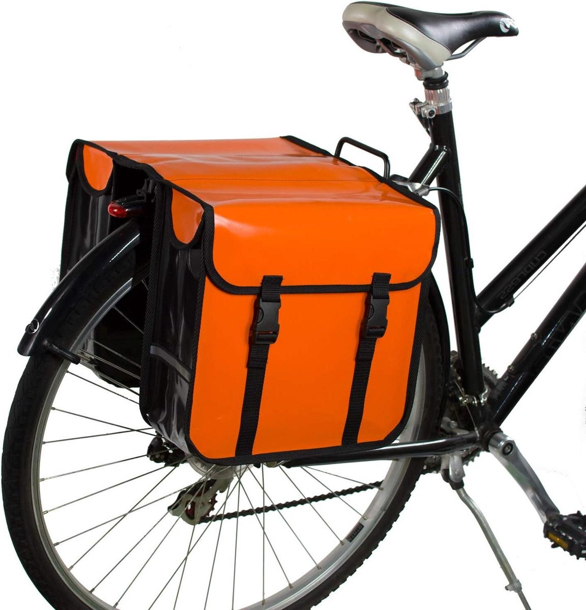 Dubbele Fietstassen - Fietsmand Set - Dagelijkse Boodschappen - Waterdicht Materiaal - 26 Liter - Oranje