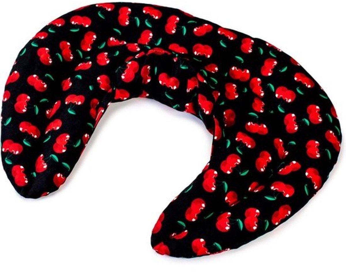 Nekkussentje met Opstaande Kraag - Cherry-Black Warmtekussen voor Ontspanning