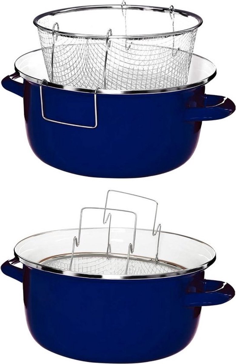 Ronde RVS Frituurmand met Handvatten - Diameter 20 cm