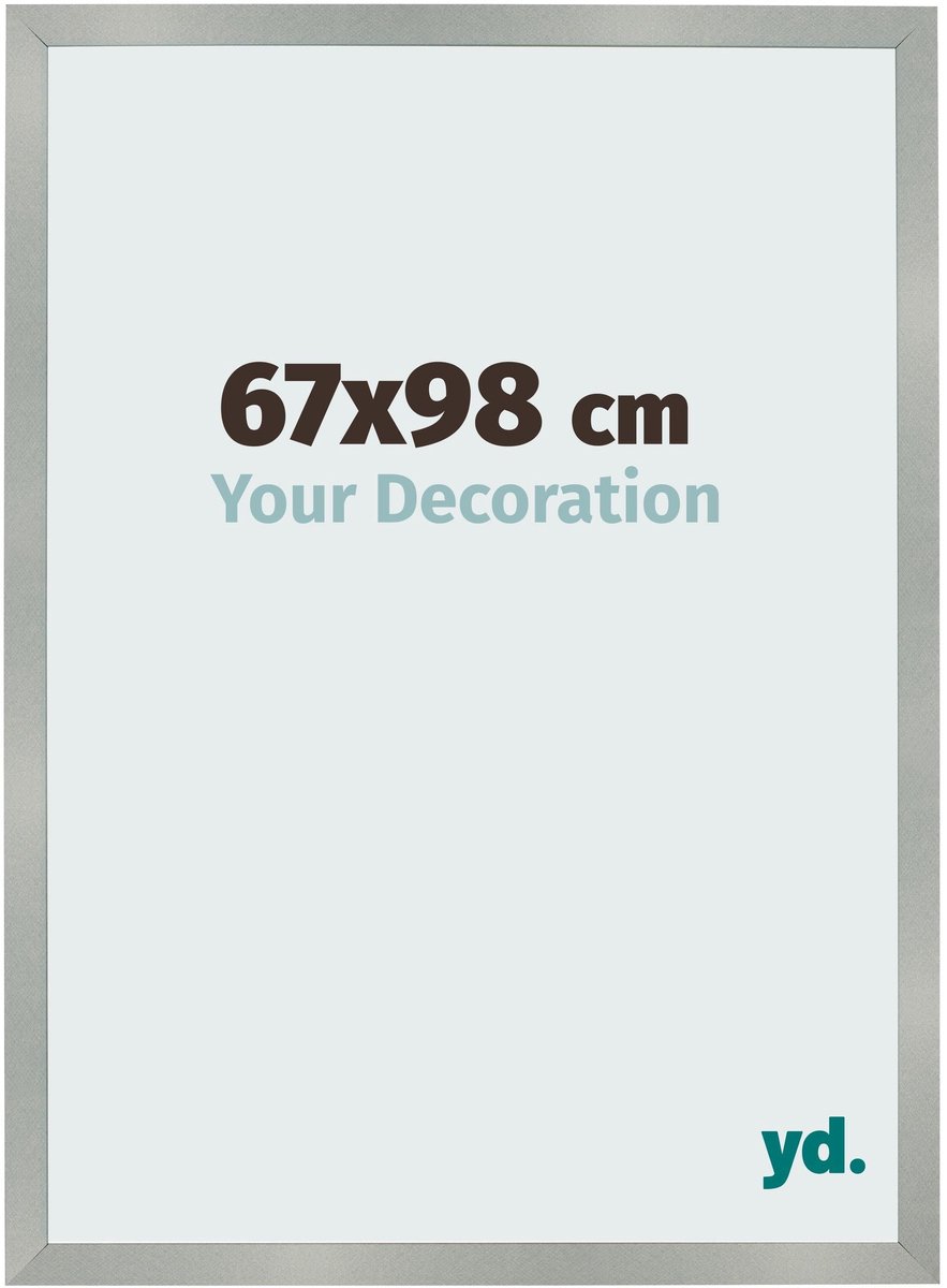 Your Decoration - Fotolijst 67x98 cm - MDF - Aluminium Geborsteld - Bologna